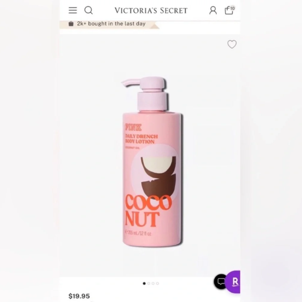 NWT 3 Full Size Victoria Secret Pink Coco Nut Scent Bundle